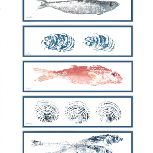 Affiche marque-page bleu foncé 30 × 40 cm